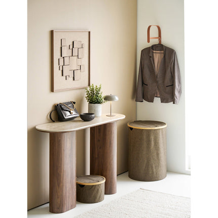 Kunstplant  Vetplant - met cementen pot - ↕33cm