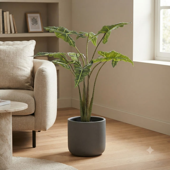 Kunstplant Alocasia Frydek - Olifantsoor - ↕120cm - Ø14cm