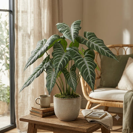 Kunstplant Alocasia Polly - ↕49cm