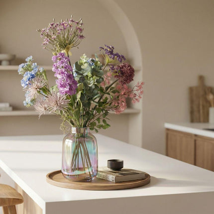 Kunstbloemen boeket - Pastel - Real Touch - ↕90 cm