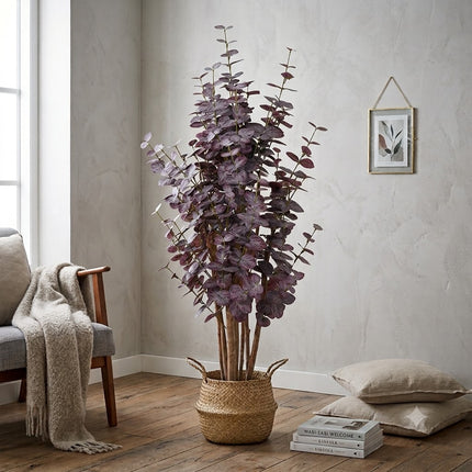 Kunstplant Eucalyptus Boom Paars - ↕120cm