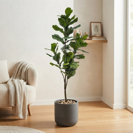 Kunstplant Ficus Lyrata - Tabaksplant - ↕150cm