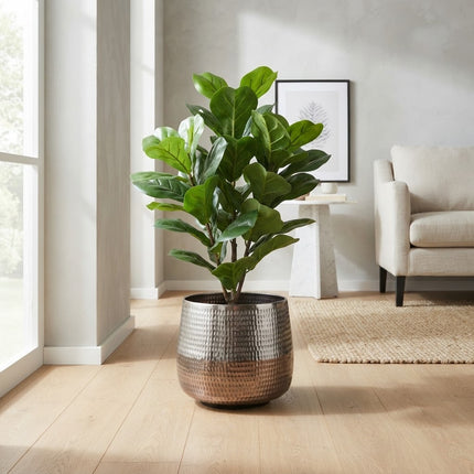 Jenna Lead - 29x24 - Plantenpot Groot Zilver