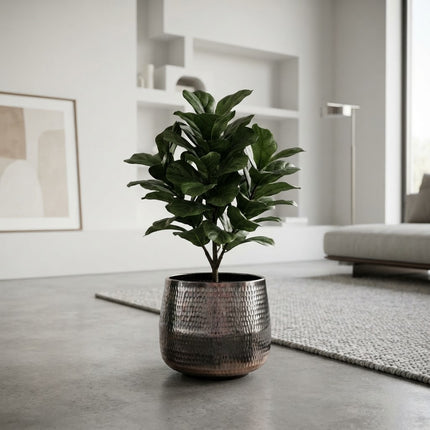 Jenna Lead - 29x24 - Plantenpot Groot Zilver