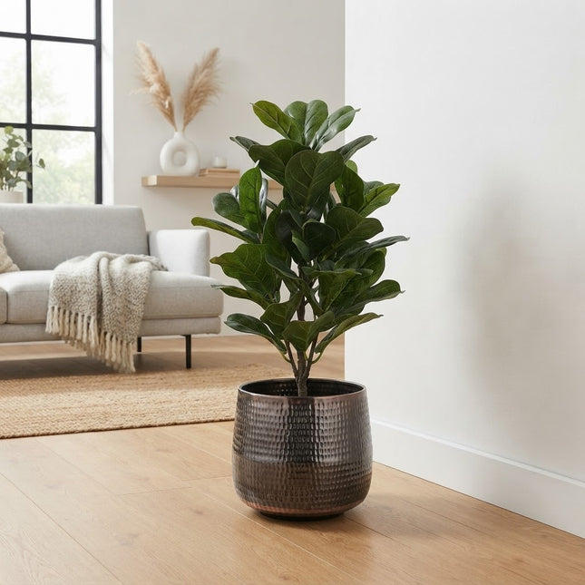 Jenna Lead - 29x24 - Plantenpot Groot Zilver