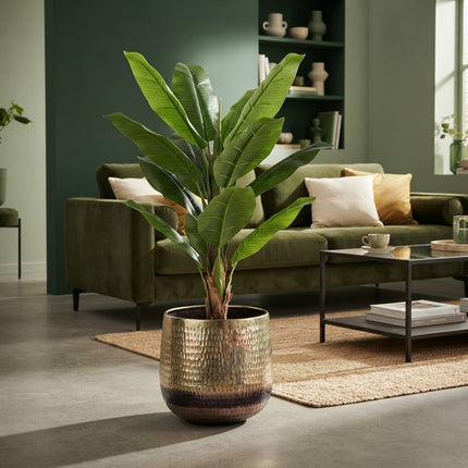 Jenna Gold - ↕38cm - Ø42cm - Gouden Plantenpot Groot