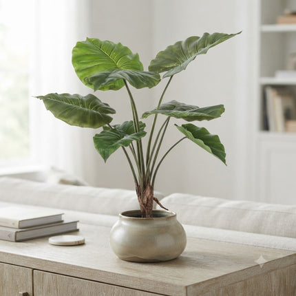 Kunstplant Alocasia - Olifantsoor - ↕70cm - Ø12cm