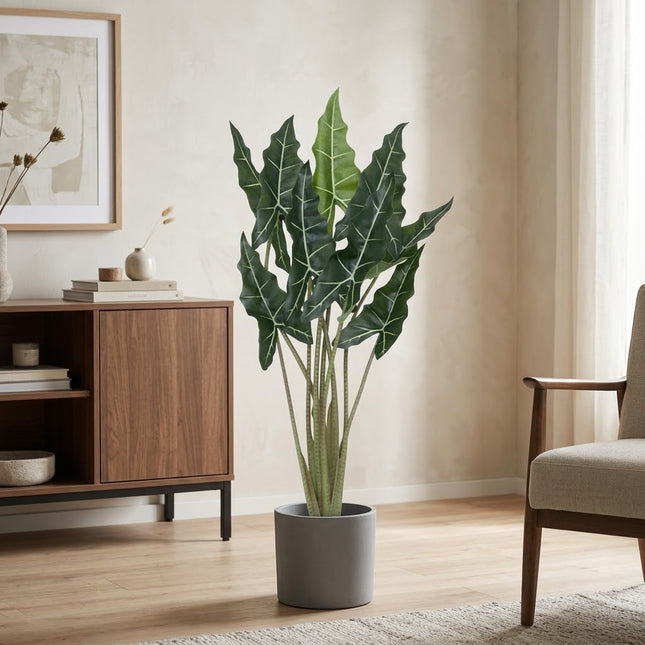 Kunstplant Alocasia Taro - ↕120cm