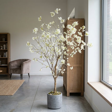 Kunst Bloesem Boom crème - ↕220cm