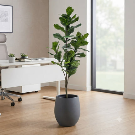 Kunstplant Ficus Lyrata - Tabaksplant - ↕150cm