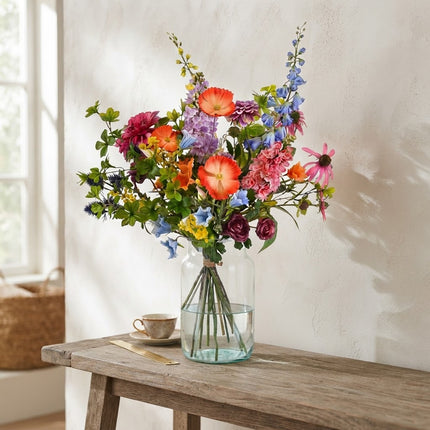 Boeket Vibrant Harmony - ↕90cm - Kunstbloemen - Zijden bloemen