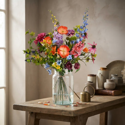 Boeket Vibrant Harmony - ↕90cm - Kunstbloemen - Zijden bloemen