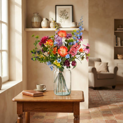 Boeket Vibrant Harmony - ↕90cm - Kunstbloemen - Zijden bloemen