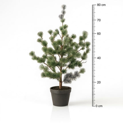 Kunstkerstboom - Dennenboom (Cedar Pine) - Kunstplant in pot - ↕80cm