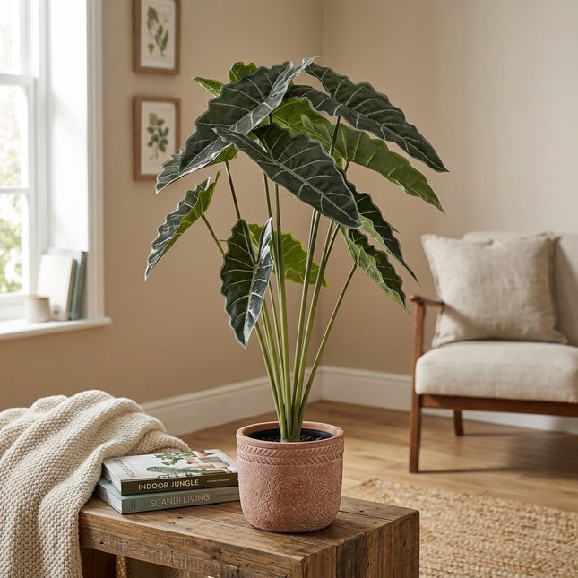 Kunstplant Alocasia - ↕80cm