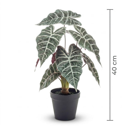 Kunstplant Alocasia Bush - ↕40cm - Ø10cm