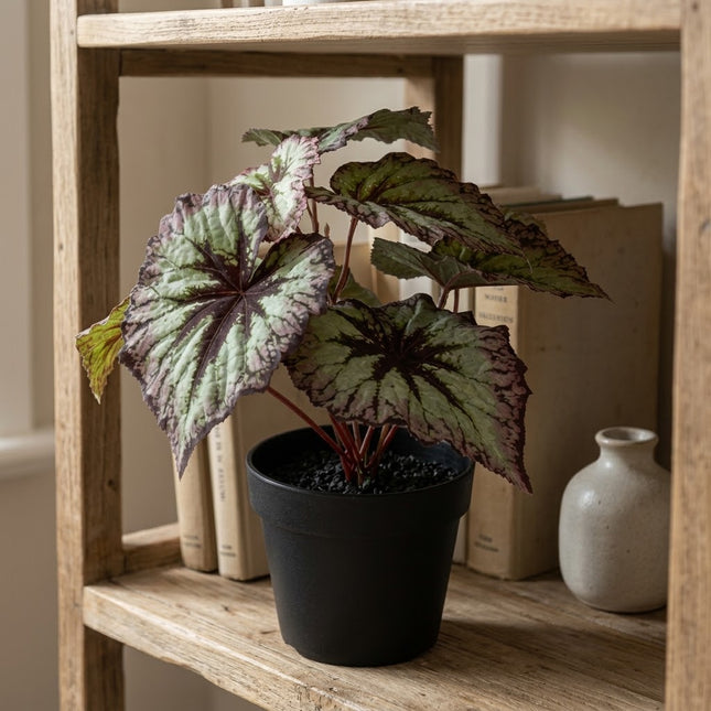 Kunstplant Begonia - ↕26cm - Ø10cm