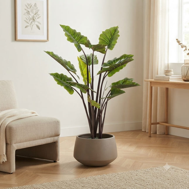 Kunstplant Colocasia Pink China - Olifantsoor - ↕130cm - Ø15cm