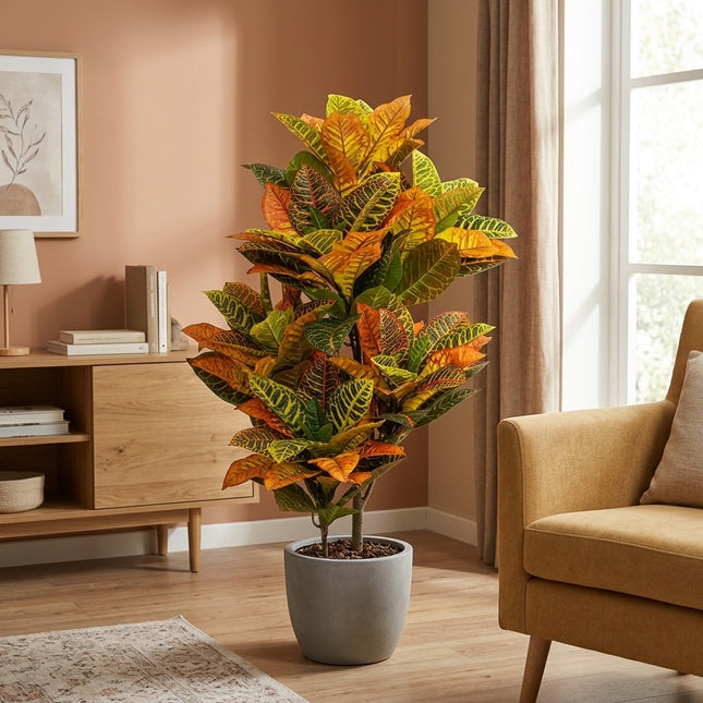 Kunstplant Codiaeum - ↕118cm