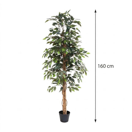 Kunstplant Ficus Benjamina - ↕160cm - Ø18cm