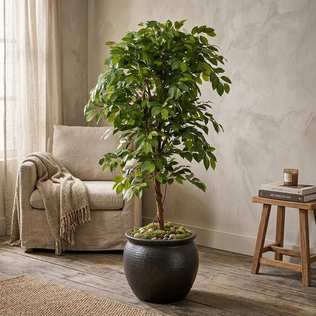 Kunstplant Ficus Deluxe Vine Kunstboom - ↕140cm - Ø17cm