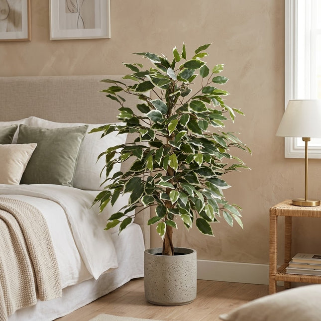 Kunstplant Ficus Benjamina Variegata - ↕85cm - Ø13cm