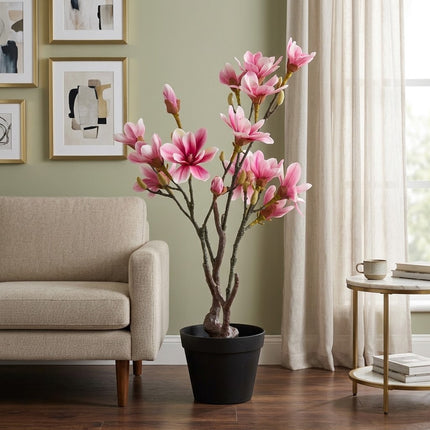 Kunstplant Magnoliaboom roze - ↕75cm