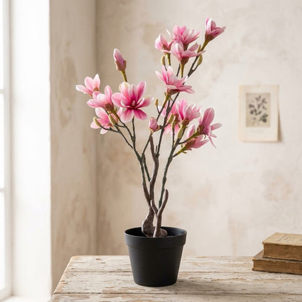 Kunstplant Magnoliaboom roze - ↕75cm