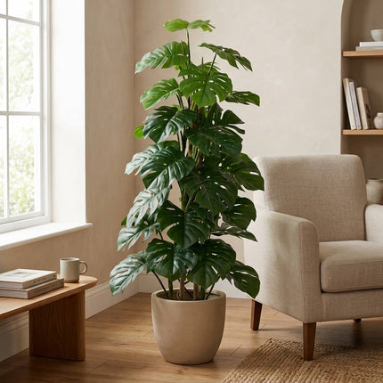 Kunstplant Monstera Monkey Leaf - ↕125cm - Ø17cm