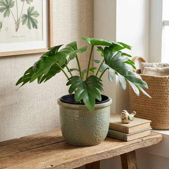 Kunstplant Philodendron Xanadu - ↕20cm - Ø9cm