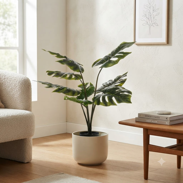 Kunstplant Monstera Deliciosa - ↕85cm - Ø12cm