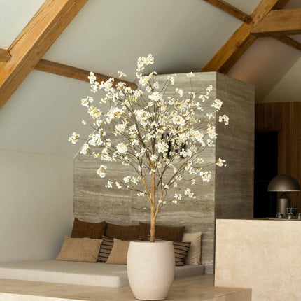 Kunst Bloesem Boom crème - ↕180cm