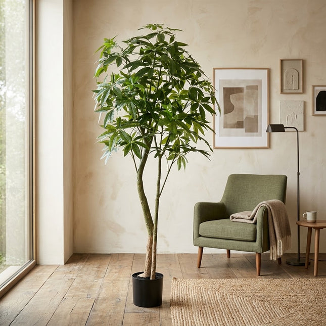 Kunstplant Pachira Aquatica - Geldboom - ↕180cm - Ø15cm