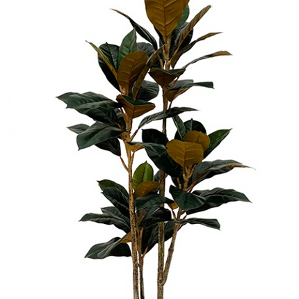 Kunstplant Ficus Elastica met 3 stammen - ↕140cm