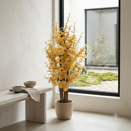 Kunstplant Eucalyptus Boom Geel - ↕125cm
