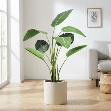 Kunstplant Strelitzia Nicolai - Paradijsvogelbloem - ↕120cm - Ø15cm