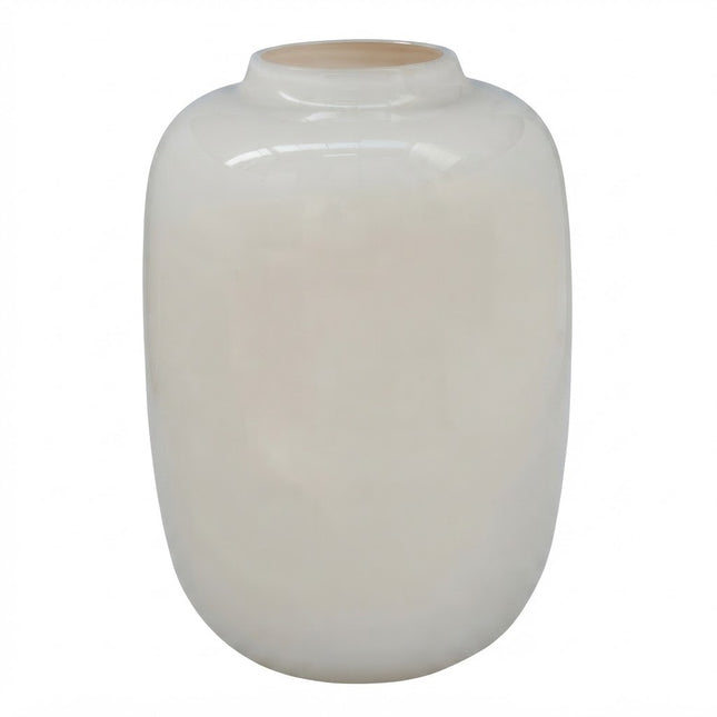 Vaas glas - M - H35 W25 - Artic Ivory