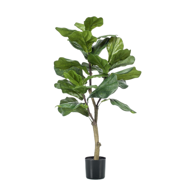 Kunstplant Ficus Lyrata - Tabaksplant - ↕90cm - Ø12cm