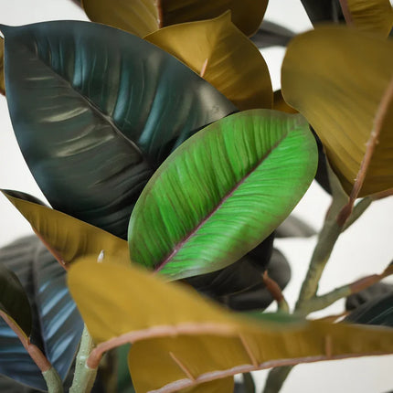 Kunstplant Ficus elastica met 3 stammen - ↕160cm