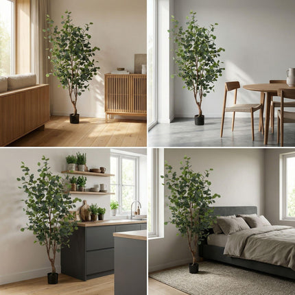 Kunstplant - Eucalyptus boom - ↕140cm