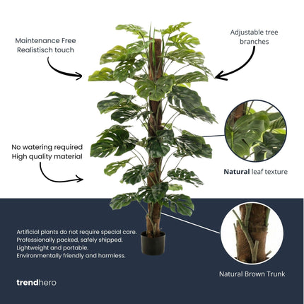 Kunstplant Monstera op stok - ↕150 cm