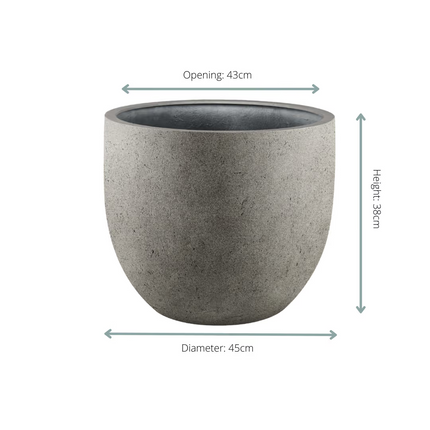 Plantenpot Grigio New Egg Natural Concrete - ↕38cm - Ø45cm