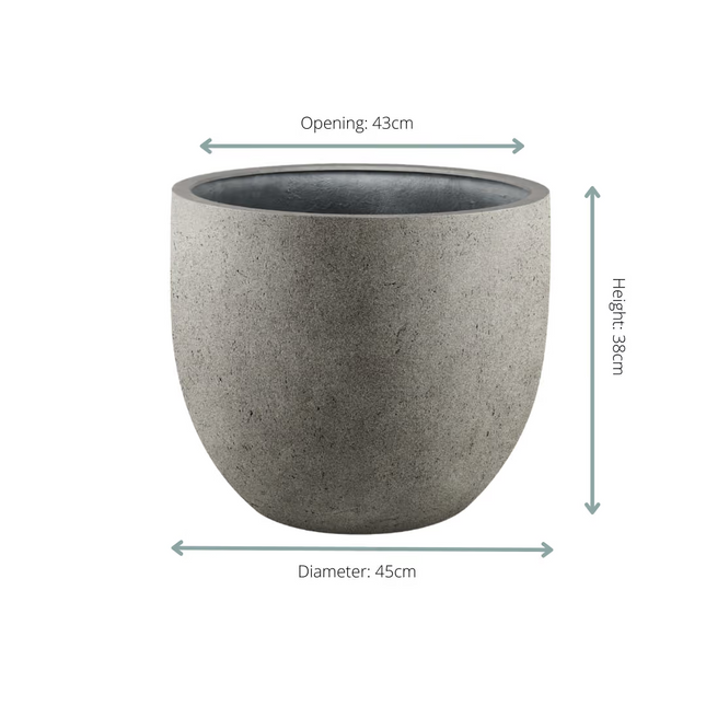 Plantenpot Grigio New Egg Natural Concrete - ↕38cm - Ø45cm