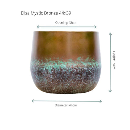 Plantenpot Elisa Mystic Bronze - ↕39cm - Ø44cm