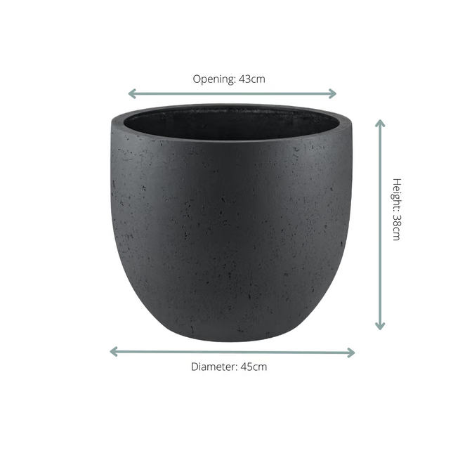 Plantenpot Grigio New Egg Antraciet - ↕38cm - Ø45cm