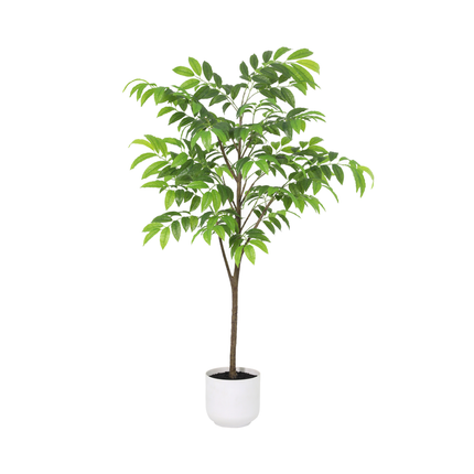 Kunstplant Tropical plant including white pot - ↕153