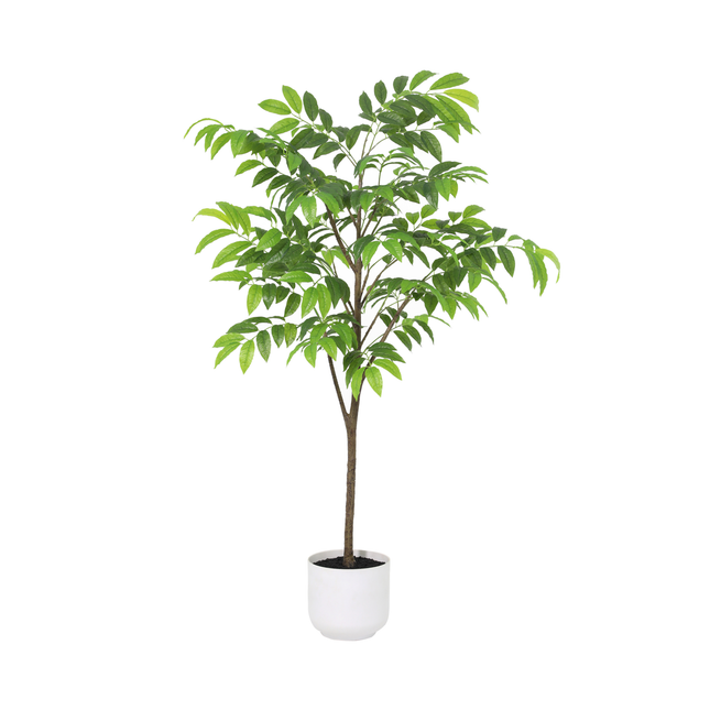 Kunstplant Tropical plant including white pot - ↕153