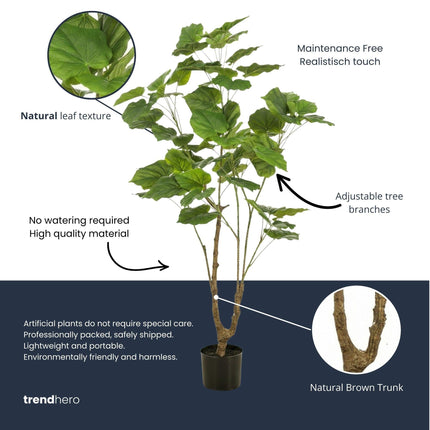Kunstplant Ficus Umbrella boom - ↕125cm