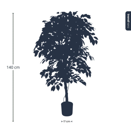 Kunstplant Ficus Deluxe Vine Kunstboom - ↕140cm