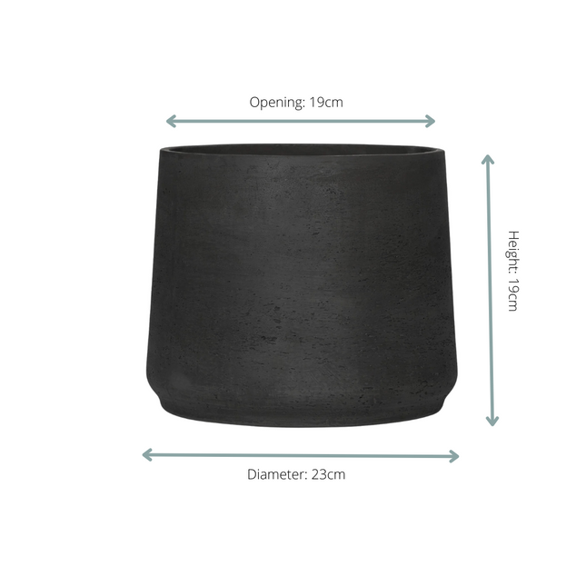 Plantenpot Jumbo Patt Black Washed - D23 x H19